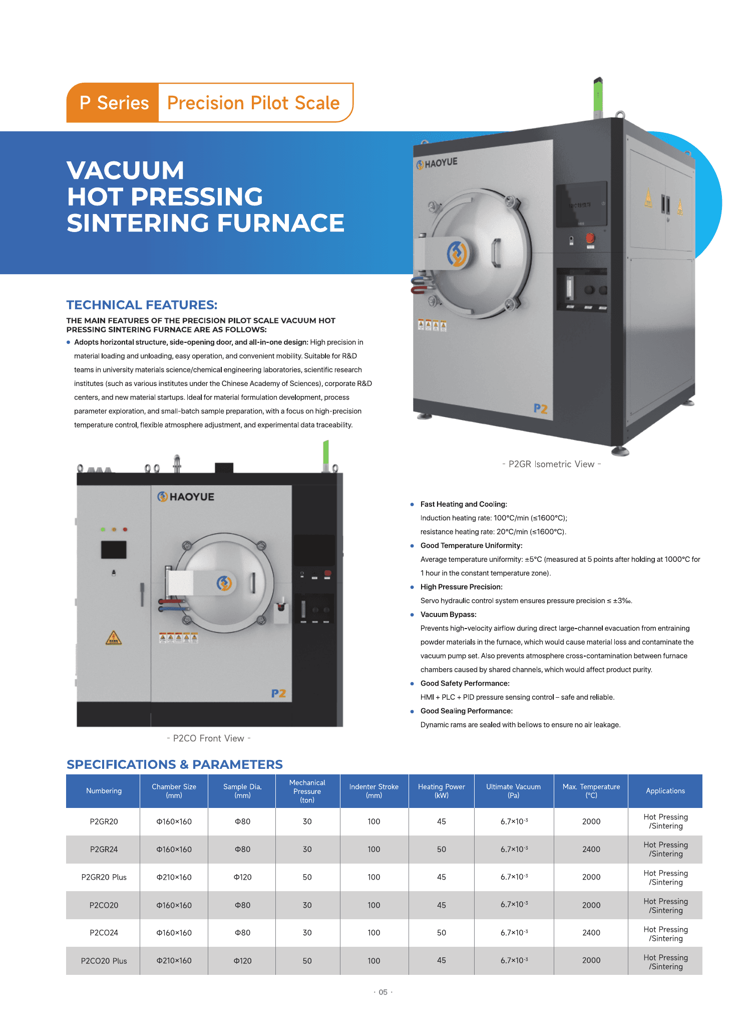 P Series hot pressing furnace brochure page 6