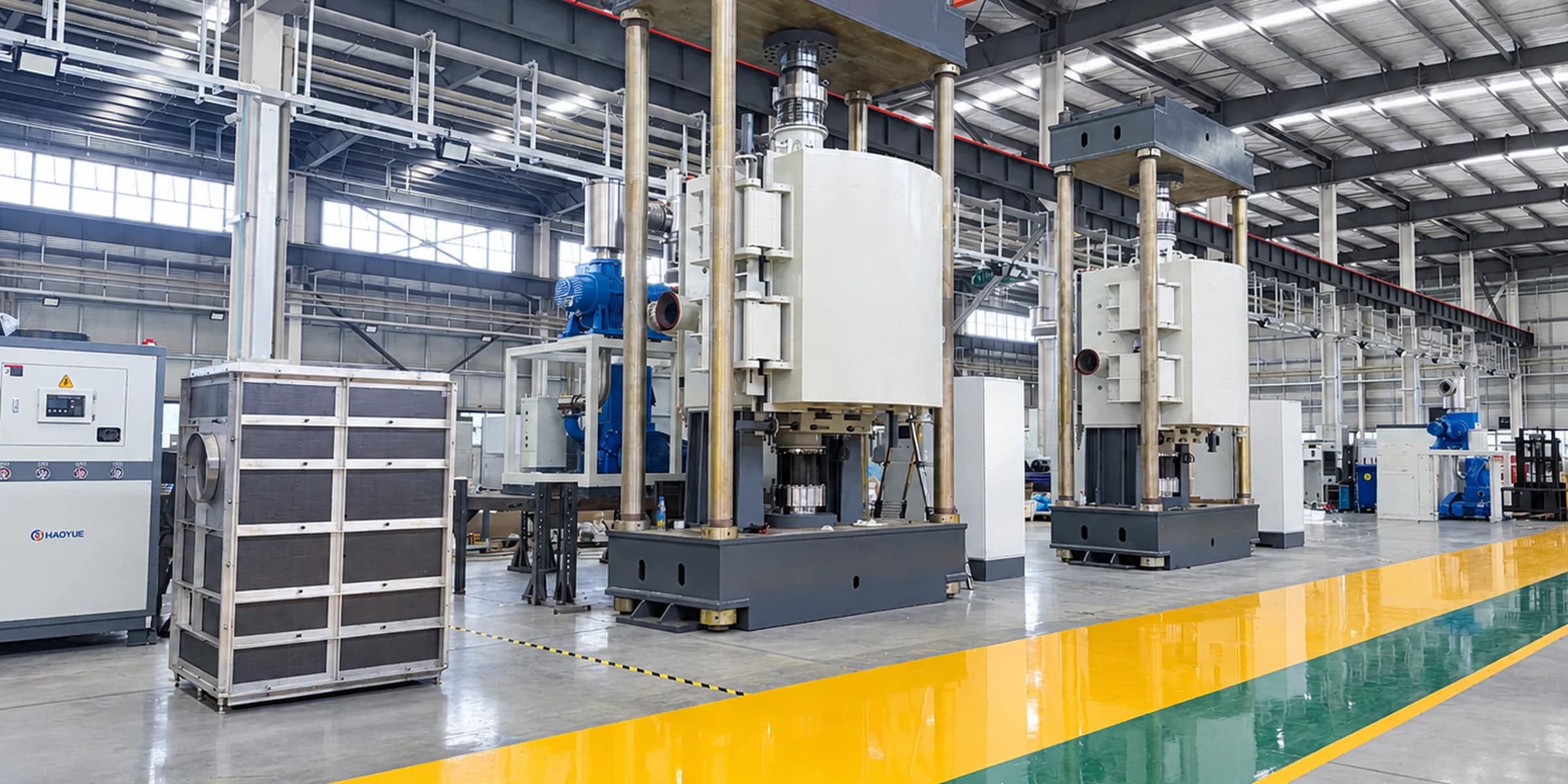Modern production floor for advanced furnace systems.